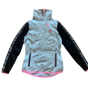 EA7 Emporio Armani Zipper Kangaroo Pocket Sweater
